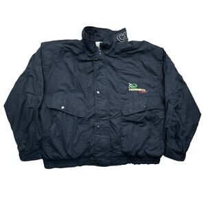 Vintage Top Gear Cosworth Power Racing Jacket Mens XL Navy Full Zip Pockets